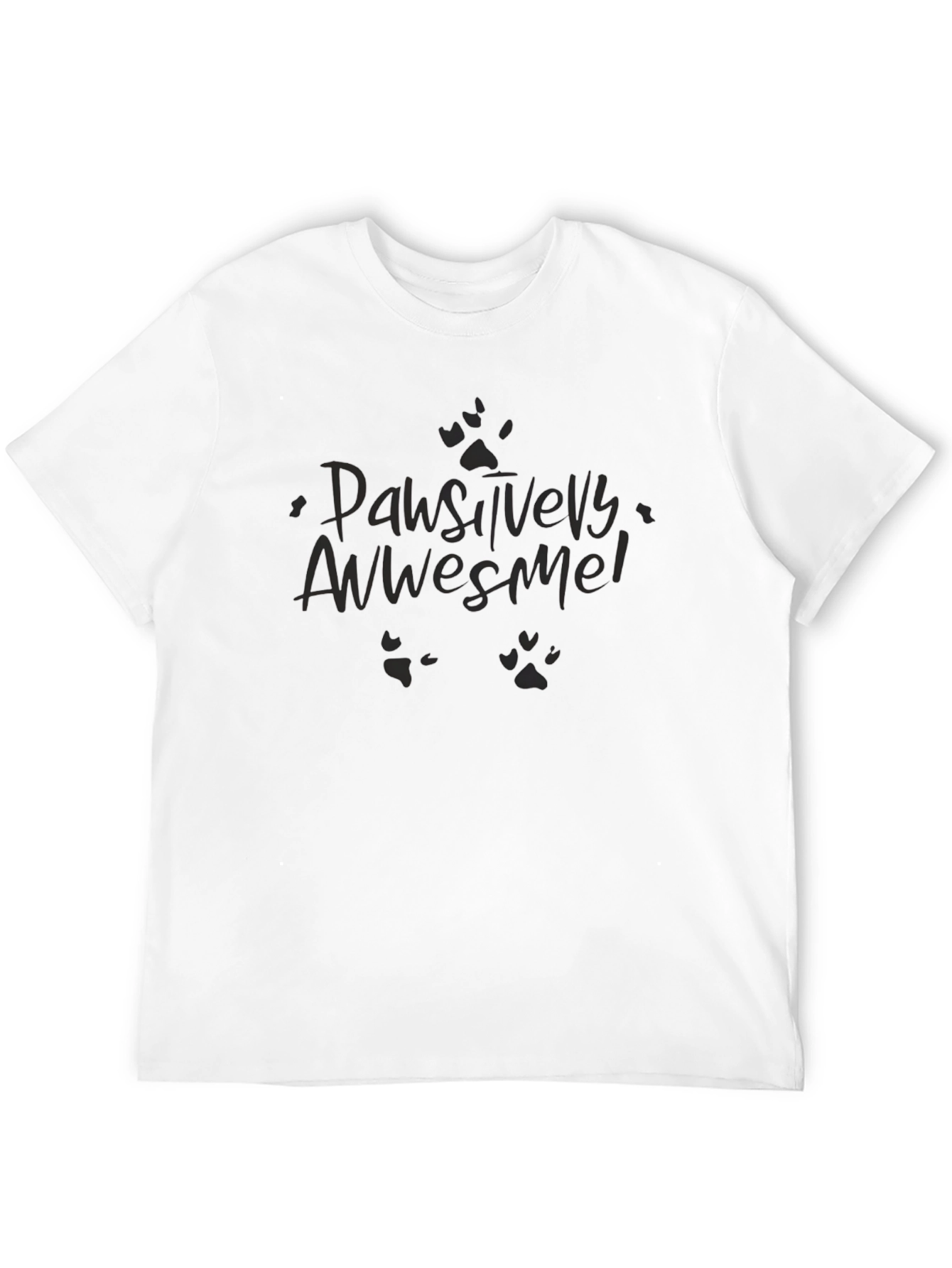 Pawsitively Awesome Black T-Shirt