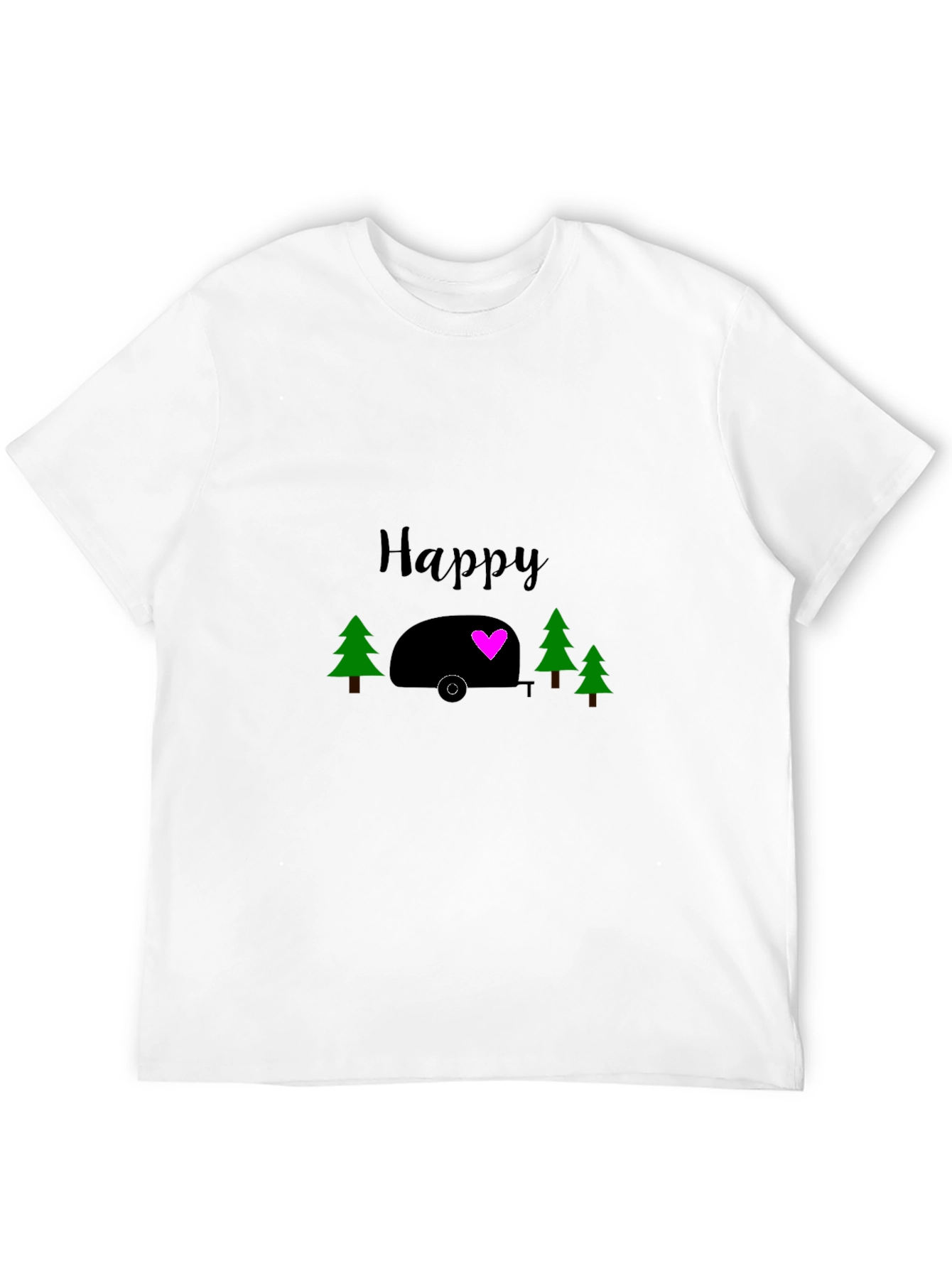 Happy Camper Graphic Tee - Black