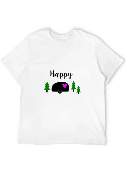 Happy Camper Graphic Tee - Black