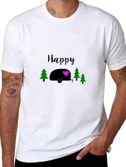 Happy Camper Graphic Tee - Black