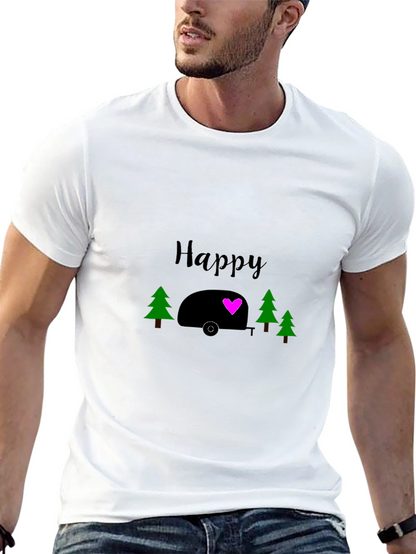 Happy Camper Graphic Tee - Black