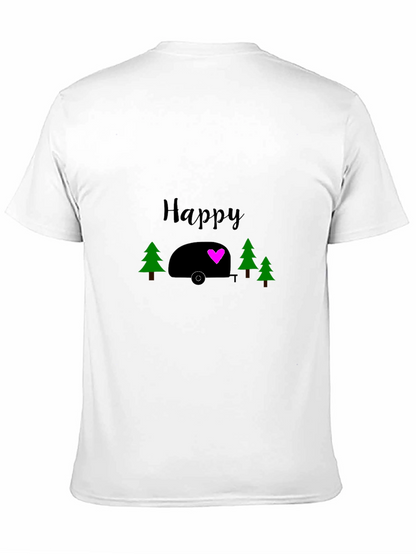 Happy Camper Graphic Tee - Black
