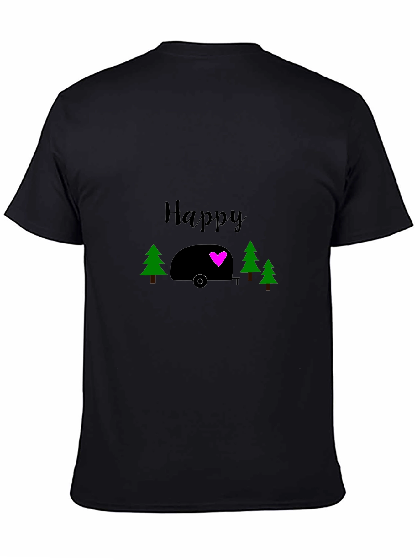Happy Camper Graphic Tee - Black