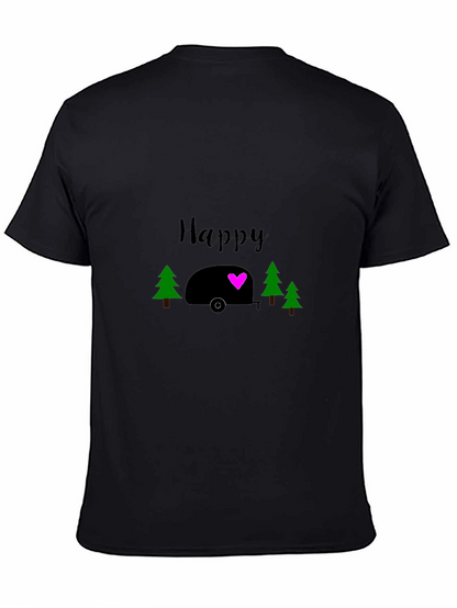 Happy Camper Graphic Tee - Black
