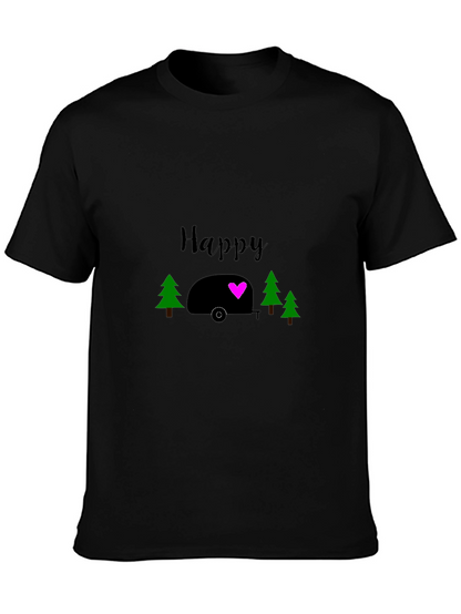 Happy Camper Graphic Tee - Black