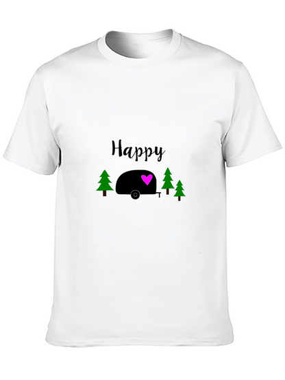 Happy Camper Graphic Tee - Black