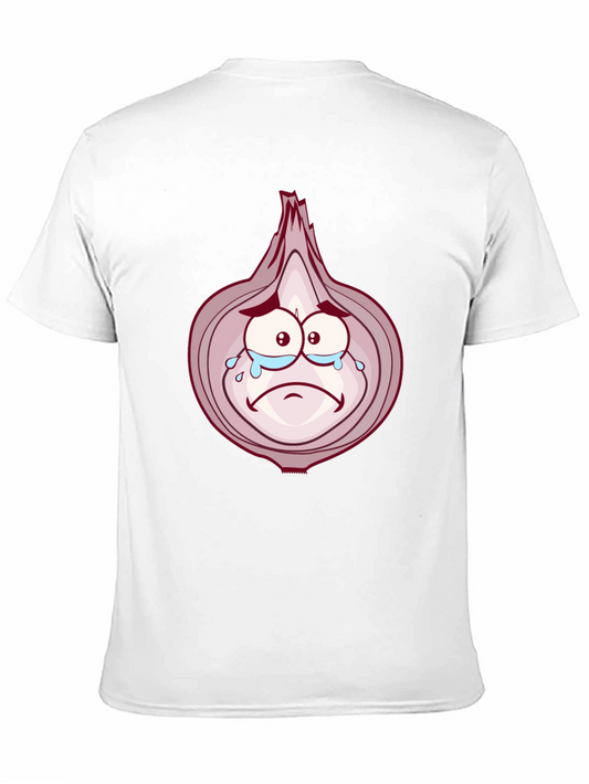 Sad Onion Cartoon Graphic T-Shirt