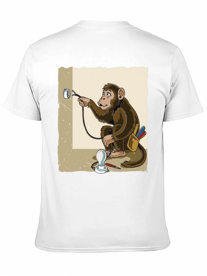 Electrician Monkey Graphic T-Shirt