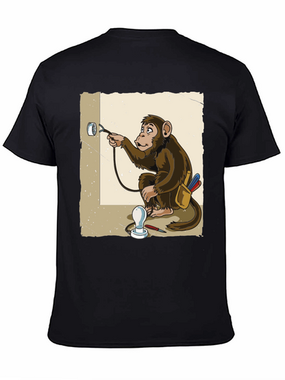 Electrician Monkey Graphic T-Shirt