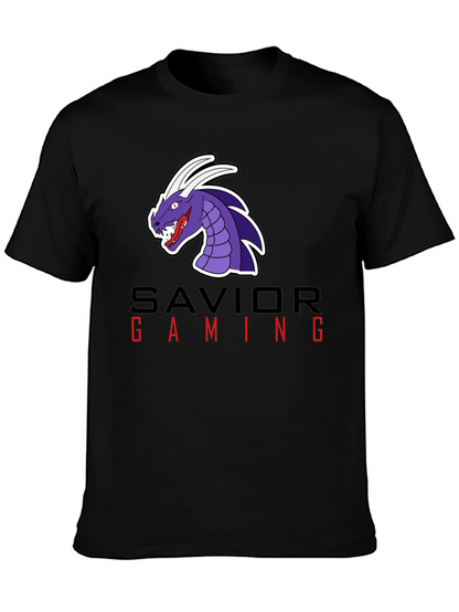 Savior Gaming Graphic Tee - Black Cotton Blend