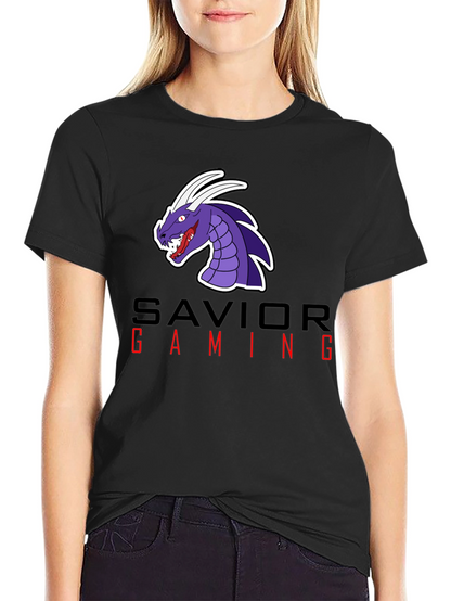 Savior Gaming Graphic Tee - Black Cotton Blend