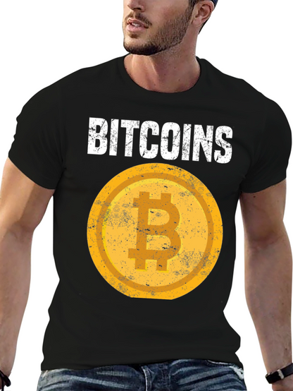 Bitcoin Crypto Tee - Distressed Coin Design