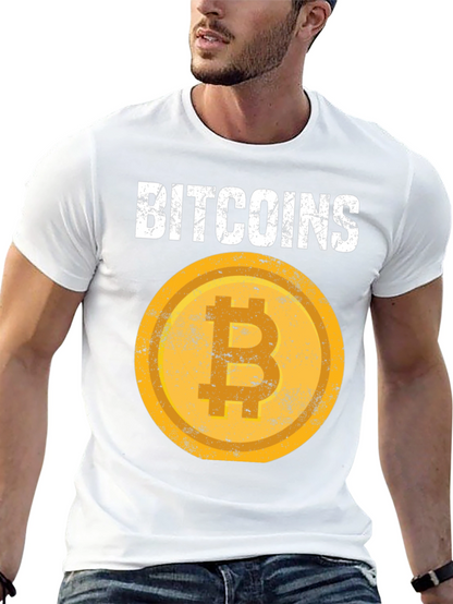 Bitcoin Crypto Tee - Distressed Coin Design