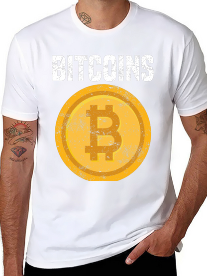 Bitcoin Crypto Tee - Distressed Coin Design