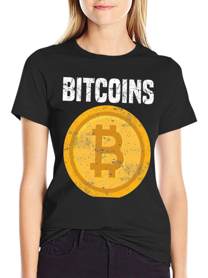Bitcoin Crypto Tee - Distressed Coin Design