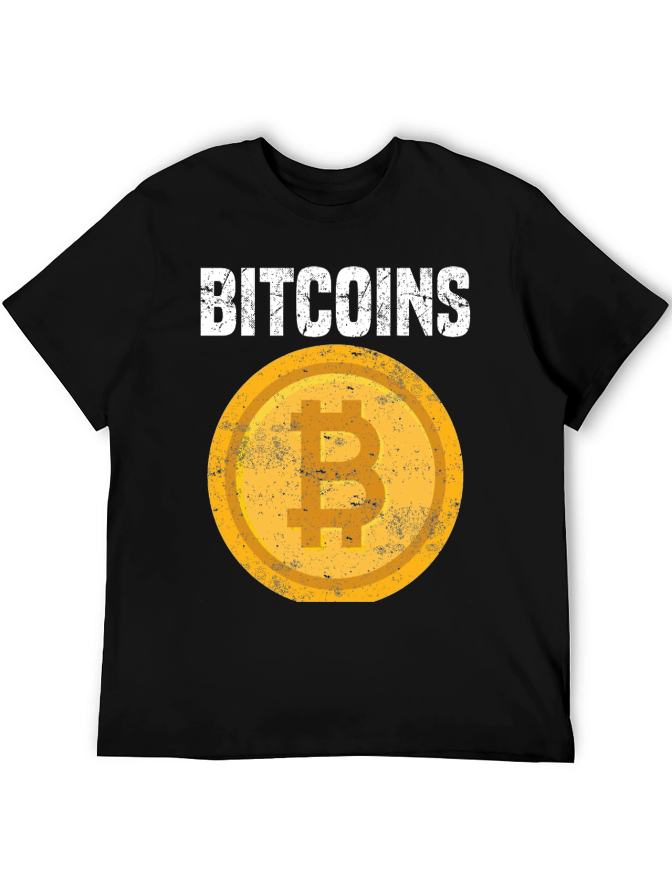 Bitcoin Crypto Tee - Distressed Coin Design