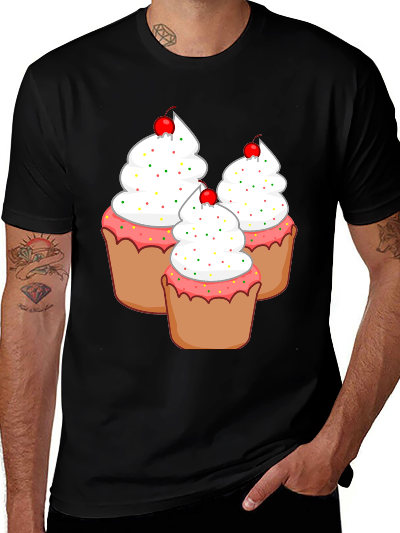 Cupcake Lovers Black T-Shirt