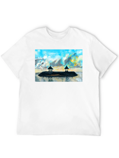 Island View Graphic T-Shirt - Black Cotton Tee