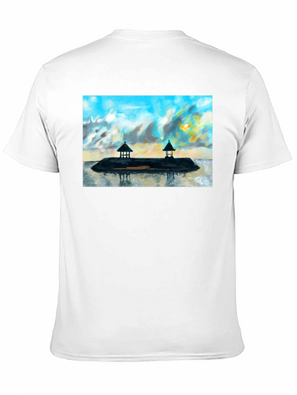 Island View Graphic T-Shirt - Black Cotton Tee