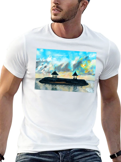 Island View Graphic T-Shirt - Black Cotton Tee