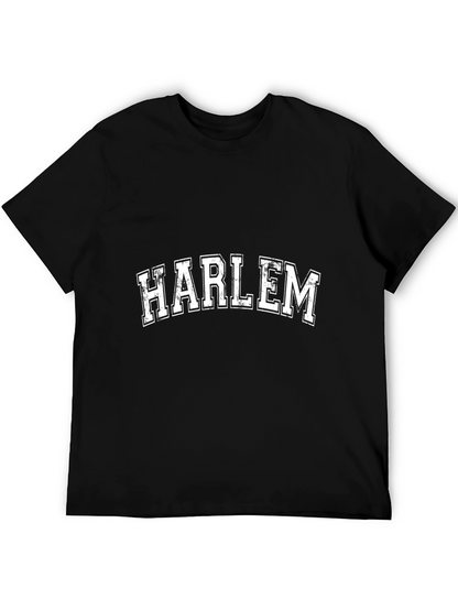 Harlem Graphic Tee - Classic Black Cotton T-Shirt