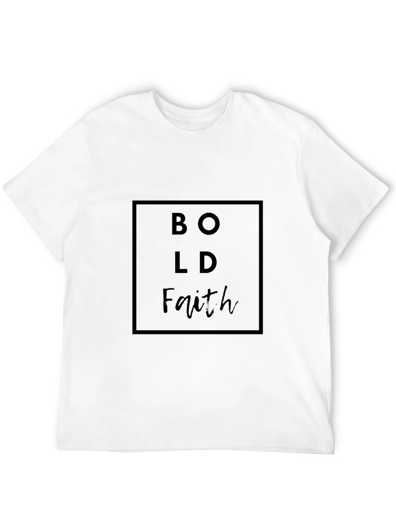 Bold Faith Black Graphic Tee - Mens Casual Shirt