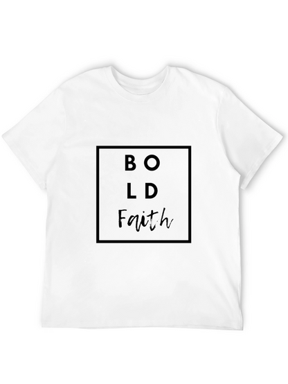 Bold Faith Black Graphic Tee - Mens Casual Shirt