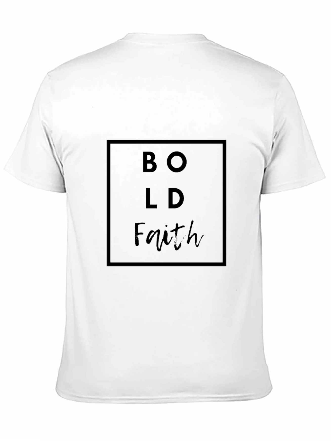Bold Faith Black Graphic Tee - Mens Casual Shirt