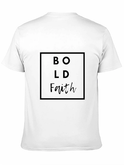 Bold Faith Black Graphic Tee - Mens Casual Shirt