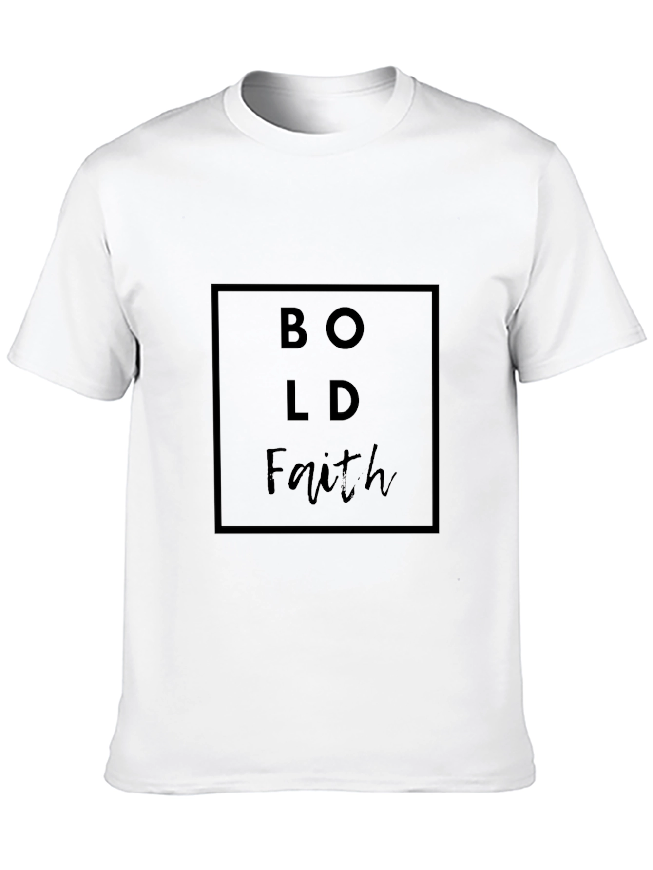 Bold Faith Black Graphic Tee - Mens Casual Shirt