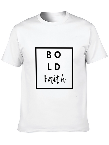 Bold Faith Black Graphic Tee - Mens Casual Shirt
