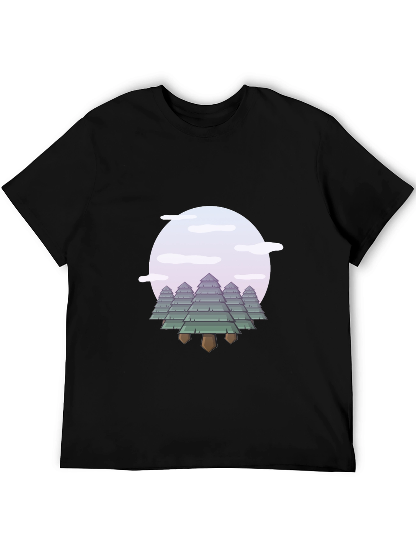 Abstract Forest Graphic Tee - Modern Nature Style
