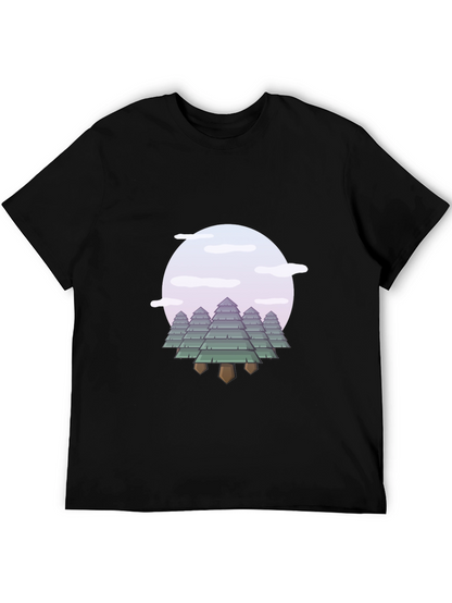 Abstract Forest Graphic Tee - Modern Nature Style