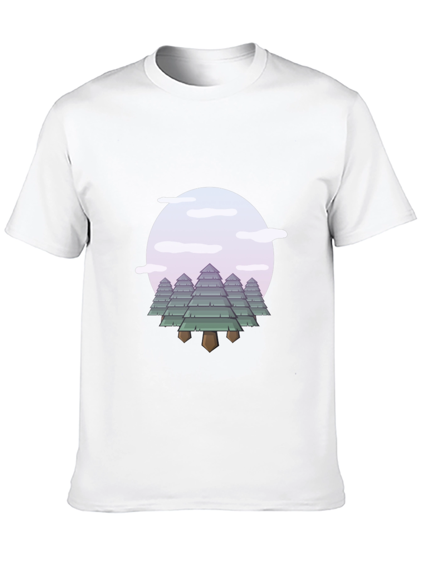 Abstract Forest Graphic Tee - Modern Nature Style