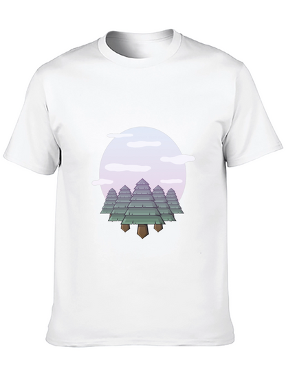 Abstract Forest Graphic Tee - Modern Nature Style