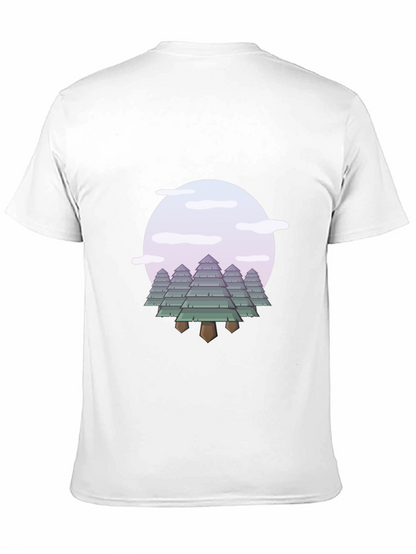 Abstract Forest Graphic Tee - Modern Nature Style