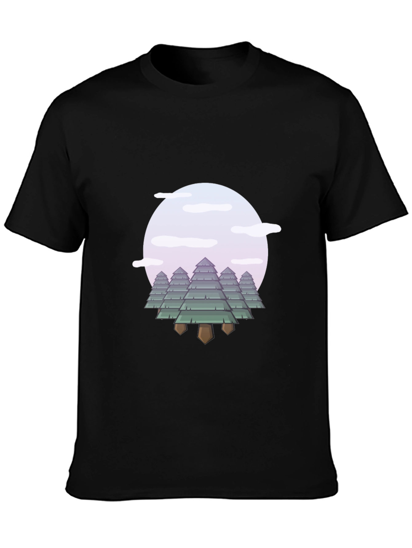 Abstract Forest Graphic Tee - Modern Nature Style