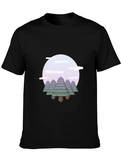 Abstract Forest Graphic Tee - Modern Nature Style