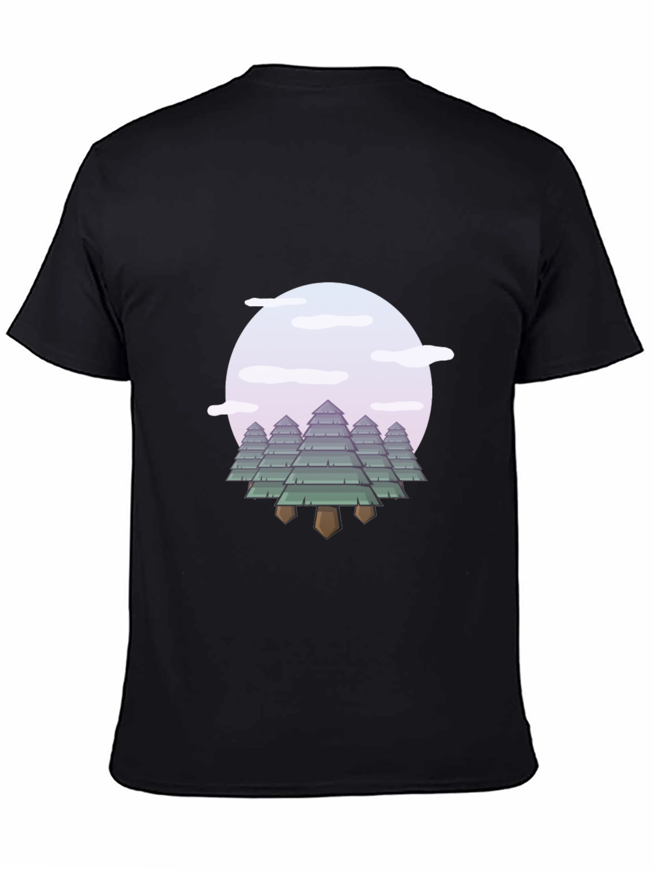Abstract Forest Graphic Tee - Modern Nature Style