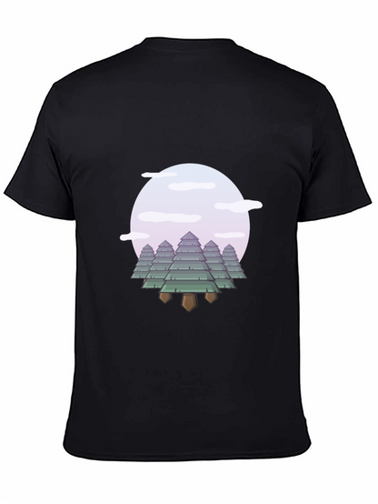 Abstract Forest Graphic Tee - Modern Nature Style