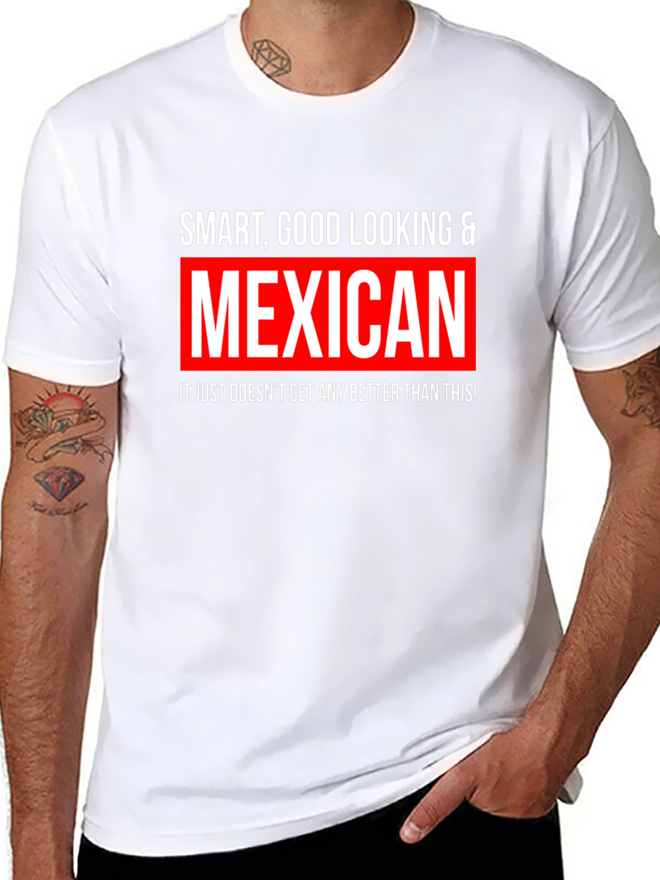 Smart Good Looking & Mexican Black T-Shirt
