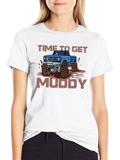 Time To Get Muddy Monster Truck Graphic T-Shirt