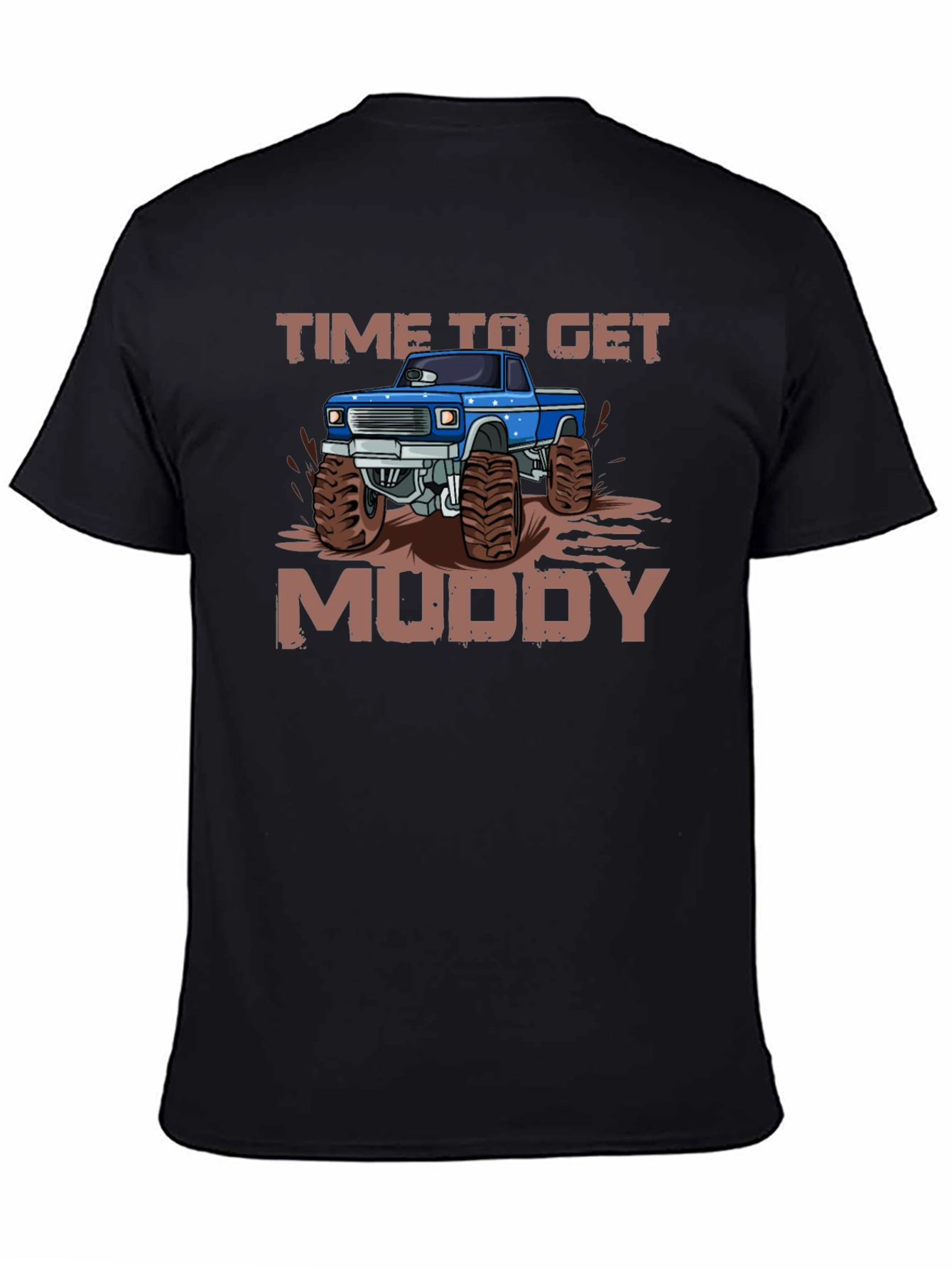 Time To Get Muddy Monster Truck Graphic T-Shirt