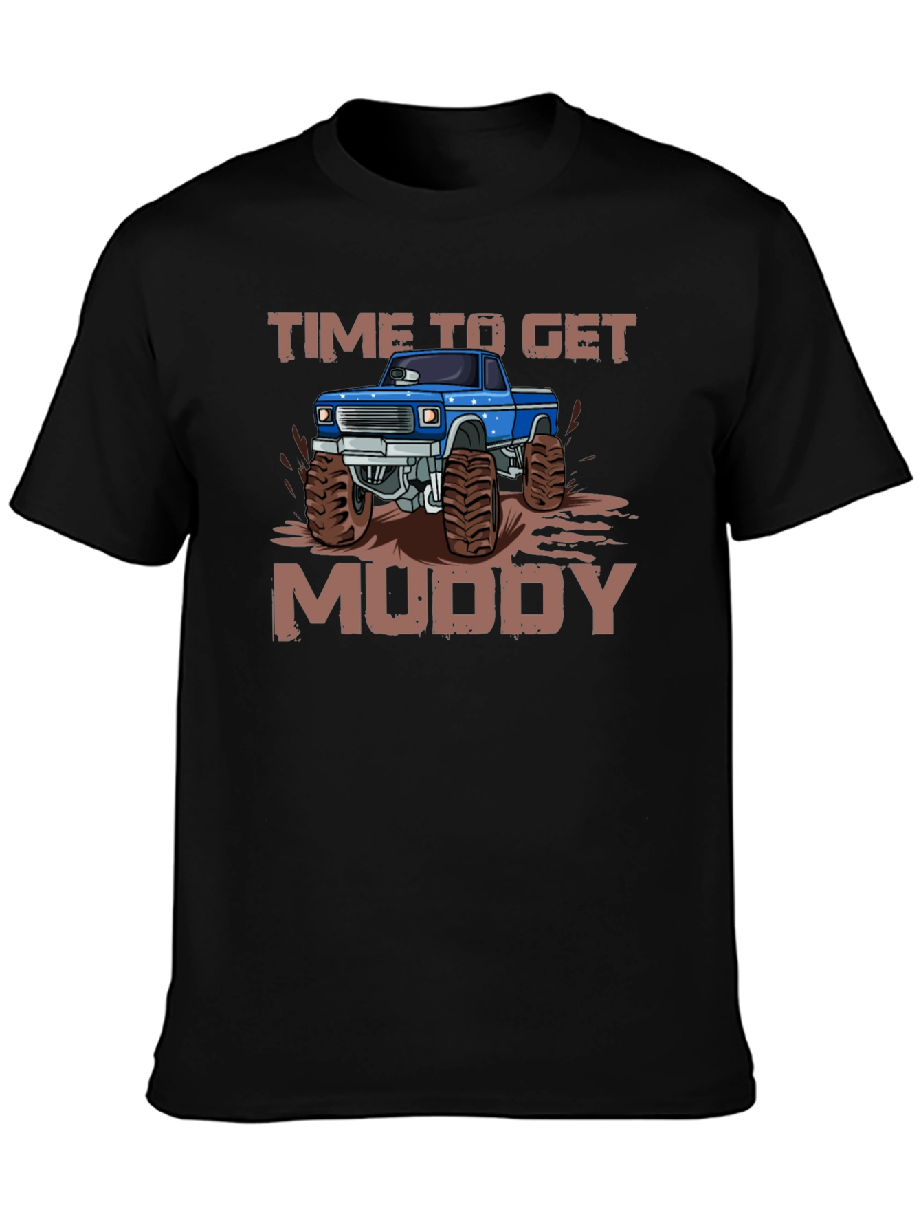 Time To Get Muddy Monster Truck Graphic T-Shirt
