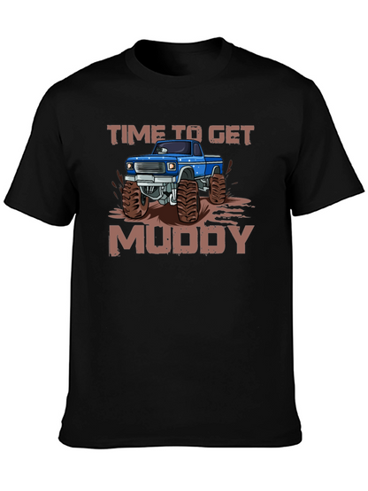 Time To Get Muddy Monster Truck Graphic T-Shirt