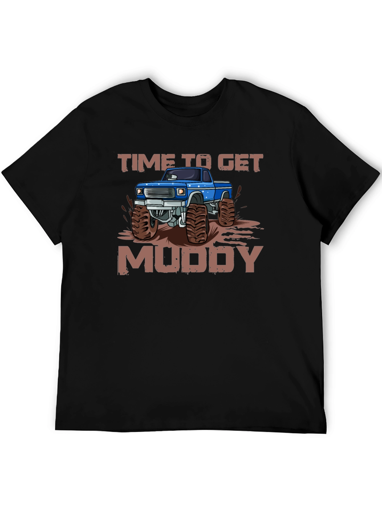 Time To Get Muddy Monster Truck Graphic T-Shirt