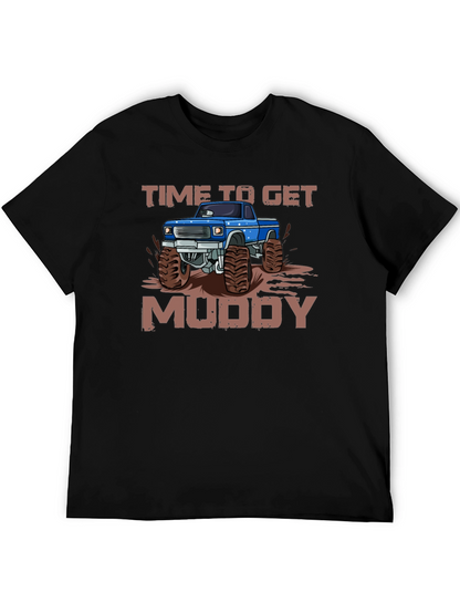 Time To Get Muddy Monster Truck Graphic T-Shirt