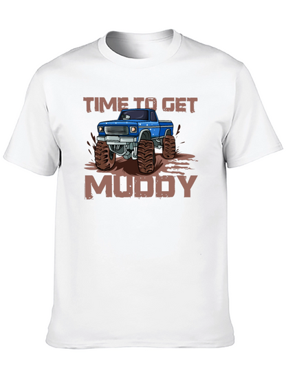 Time To Get Muddy Monster Truck Graphic T-Shirt