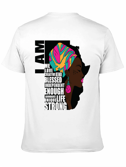 I AM African Woman T-Shirt - Black Graphic Tee