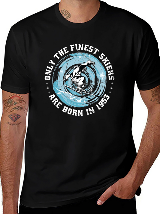 Finest Skiers Born in 1953 Black T-Shirt